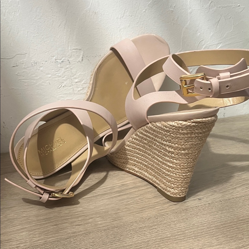 Michael Kors Blush Wedge Sandals